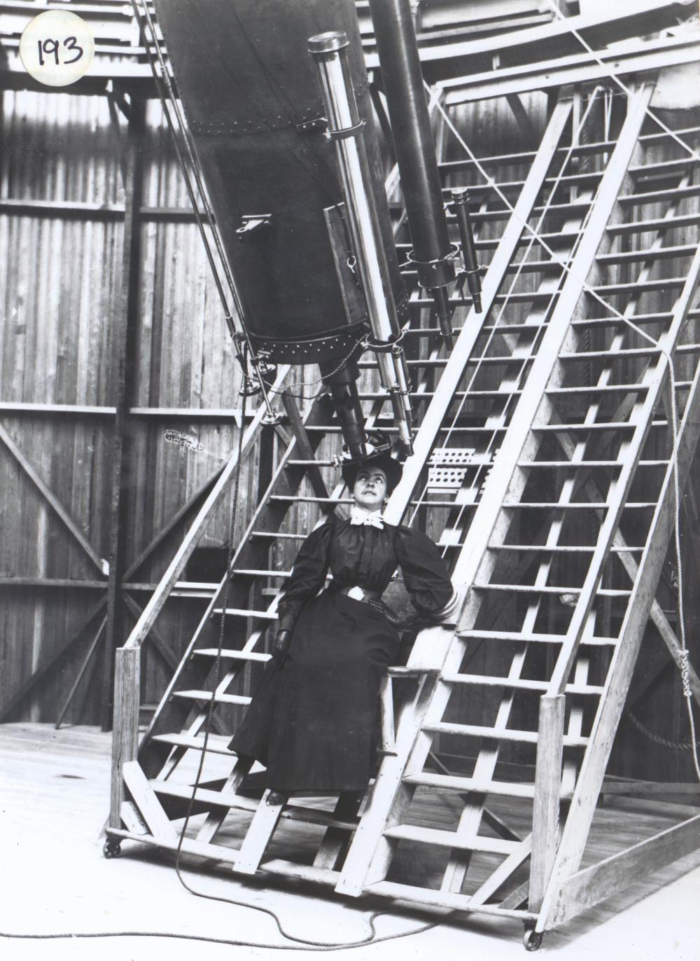 Wrexie Louise Leonard on observing platform of the