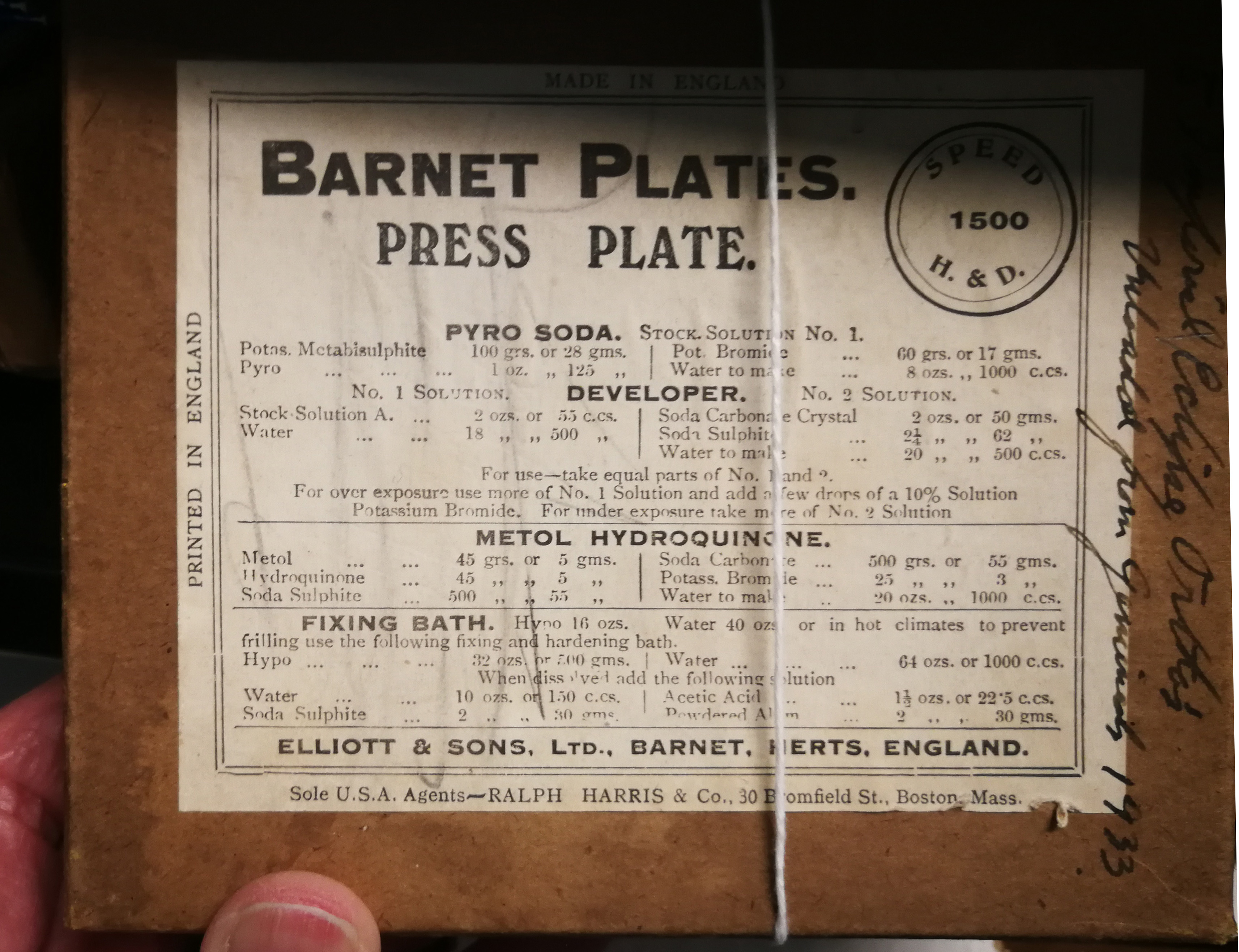 Barnet photographic plates (Photo: Gudrun Wolfschm